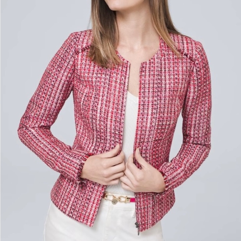 WHBM Tweed Moto Jacket Size 12